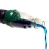 EZYPOR liquid measuring device with blue liquid, precision measurement tool for labs.