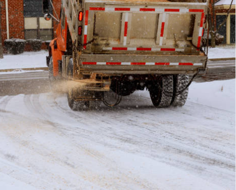 Salt on street