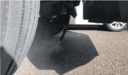 Vehicle exhaust emissions being treated with Maxodyne technology.